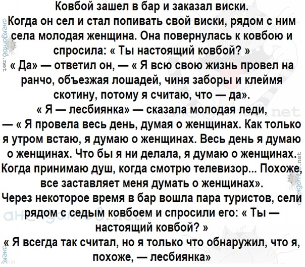 Анекдот про ковбоя. Заходит ковбой в бар анекдот. Ковбой зашел в бар и попросил.