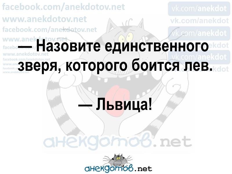 Единственная означает. Назовите единственного зверя, которого боится Лев.