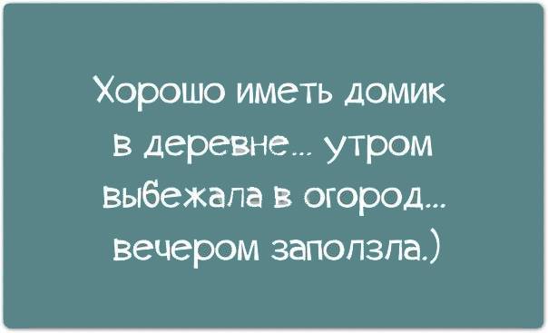 Хорошо иметь домик в деревне картинки прикольные с надписями